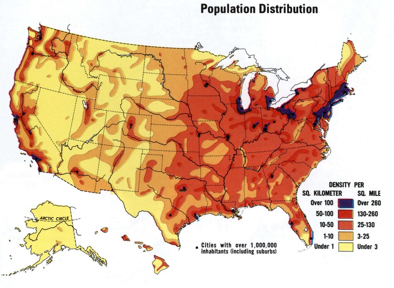 Najwieksza Gestosc Zaludnienia W Ameryce Poludniowej Wystepuje Mapa Usa Stany Z Miastami - What's New