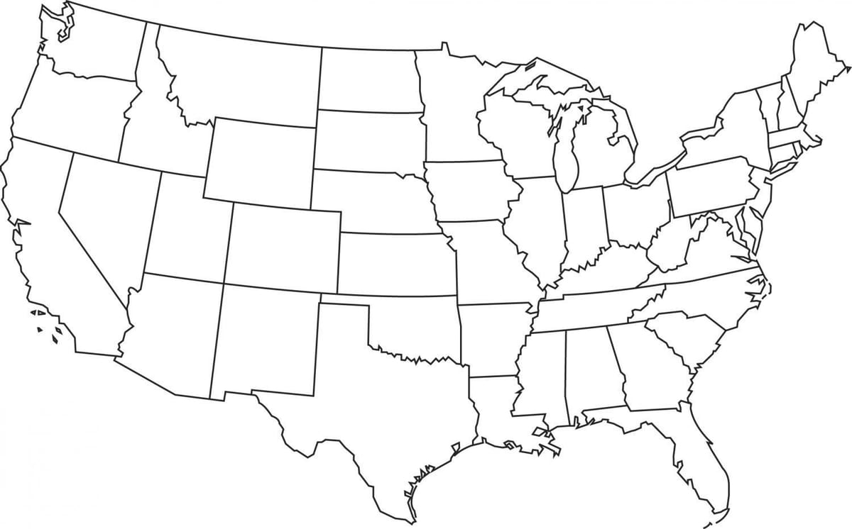 duże mapy USA