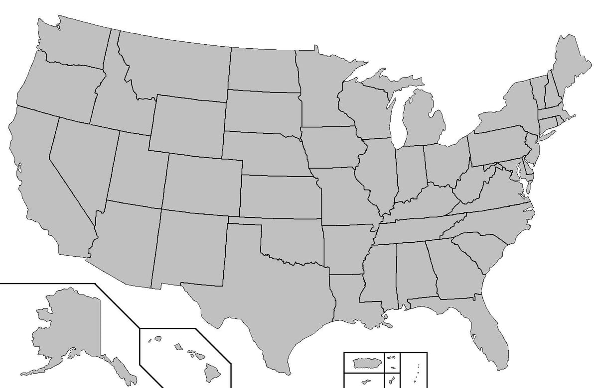 USA mapa stanu formularz
