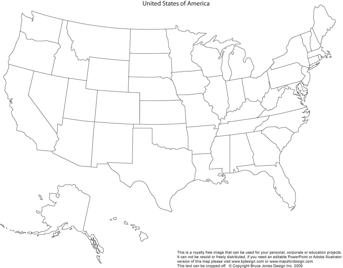obraz mapa USA