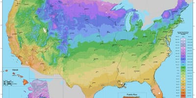 МСХ USA mrozoodporność roślin strefy mapie