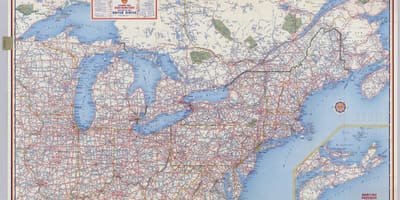"Mapa drogowa" północno-wschodnie stany USA