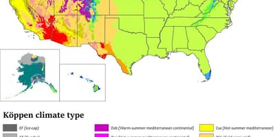 Klimatyczna mapa USA