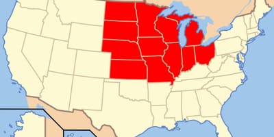 Midwest mapie USA