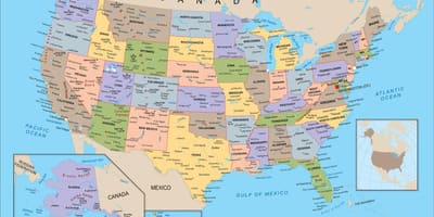 Mapa polityczna USA