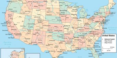 Miasta USA na mapie