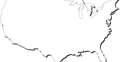 Mapa konturowa USA