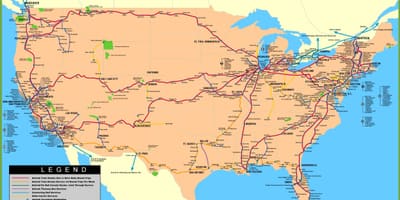Dworzec mapie USA