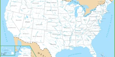 River na mapie USA