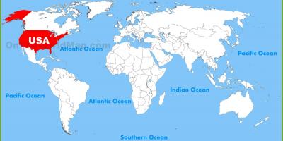 USA na mapie świata